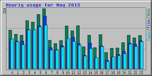 Hourly usage for May 2013