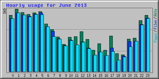 Hourly usage for June 2013