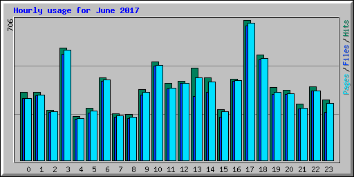 Hourly usage for June 2017