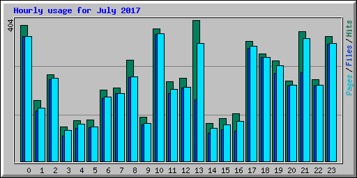 Hourly usage for July 2017